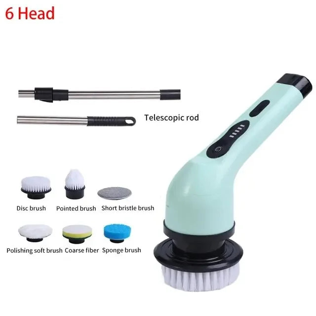 8-in-1 Cordless Electric Spin Scrubber