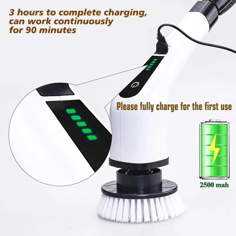 8-in-1 Cordless Electric Spin Scrubber