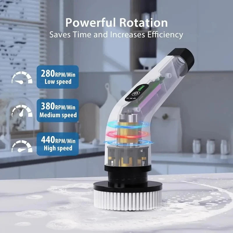 8-in-1 Cordless Electric Spin Scrubber
