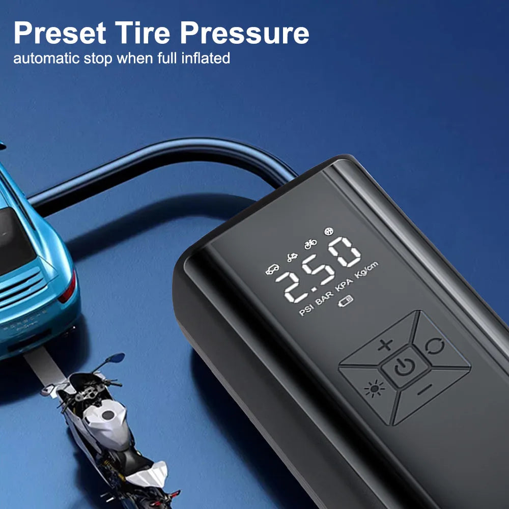 150 PSI Cordless Portable Tire Inflator & Air Compressor