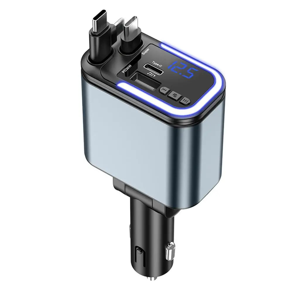 5-In-1 180W Retractable Fast Car Charger